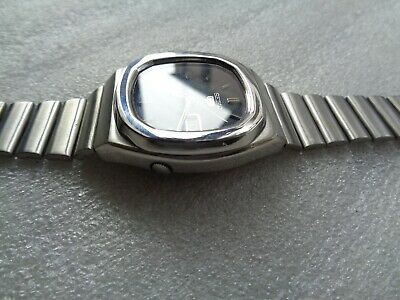 RARE VINTAGE SQUARE SS BLUE DIAL 7019 5140 SEIKO 5 MEN S AUTOMATIC