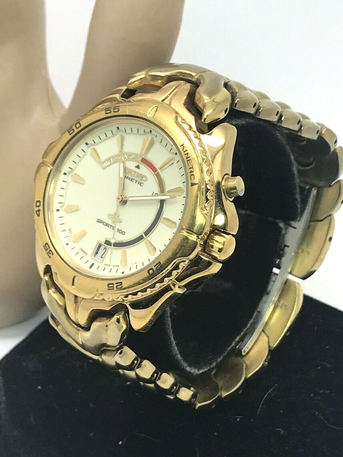 seiko kinetic sports 100 gold
