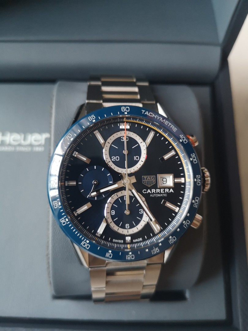 Tag Heuer Men s CBM2110.BA0651 Carrera Caliber 16 Blue Watch