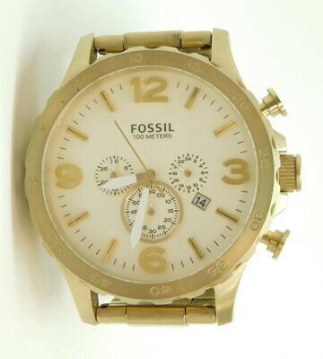 Fossil JR1479 Gold Tone Chronograph Watch 176.2g WatchCharts