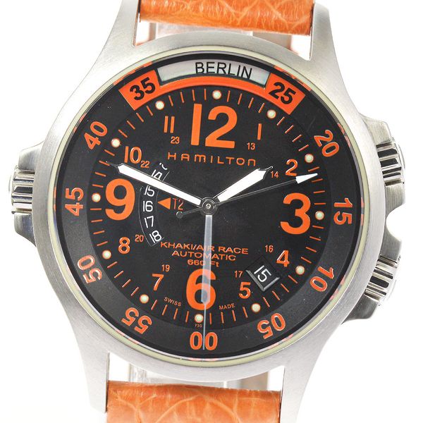 Extremely beautiful goods ★ With box [HAMILTON] Hamilton Khaki Air Race