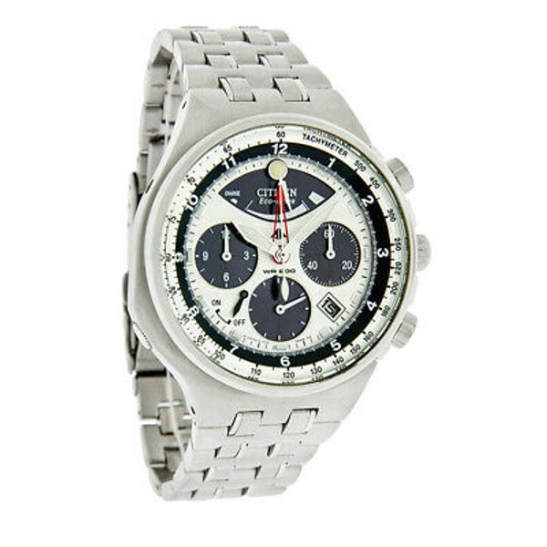 Citizen EcoDrive Mens Calibre 2100 Stainless Steel Chronograph Watch