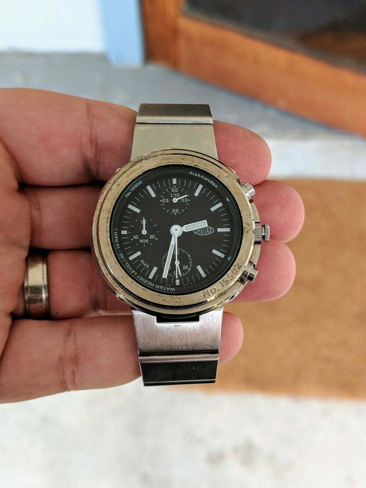 Vintage '99 Alba Orvitax Seiko 1/10s Shrouded Chronograph JDM
