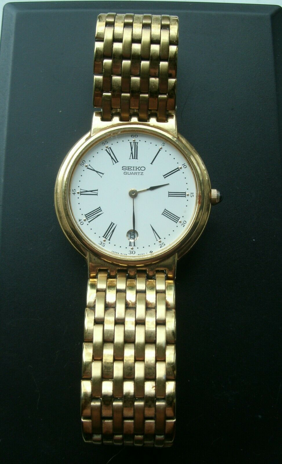 1990s Mens Seiko 5Y39 6040 Day Quartz Bracelet Wristwatch 1990s Mens Seiko 5Y39 6040 Day Quartz Bracelet Wristwatch