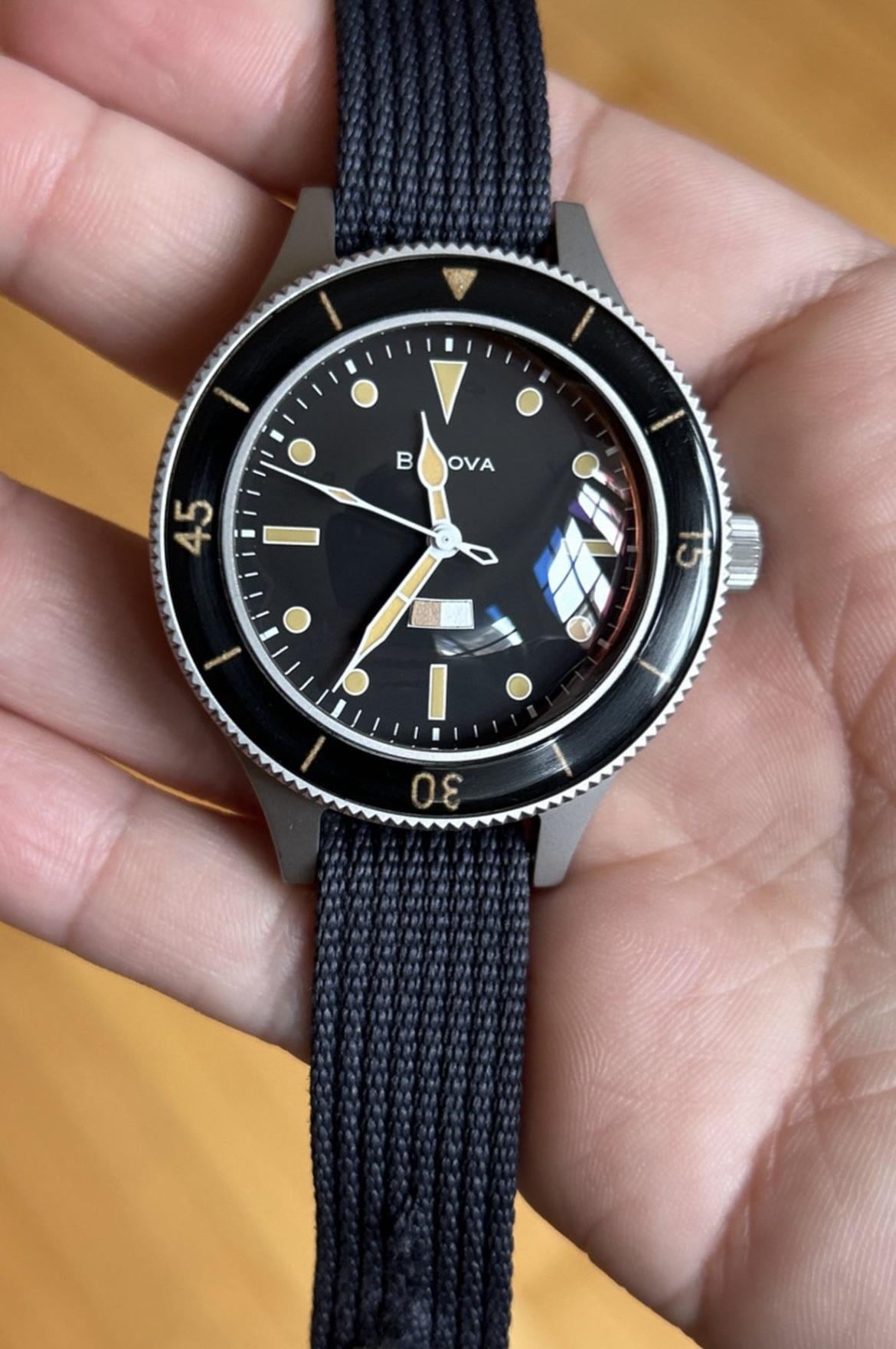 WTS Bulova Mil Ships with custom lumed Bakelite style bezel