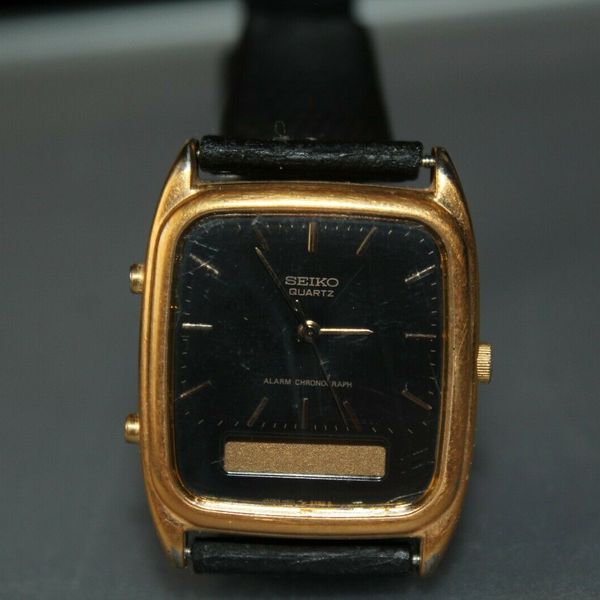 Seiko h6015430 ro Japan V Quartz Analog & Digital Alarm Chronograph