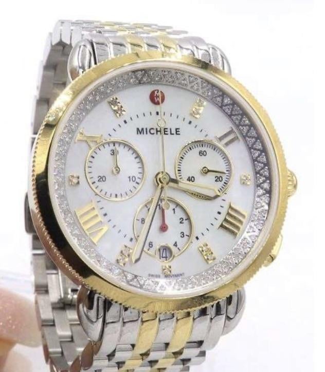 MICHELE CAROUSEL RAINBOW CSX SILICONE LADIES WATCH WITH NEW