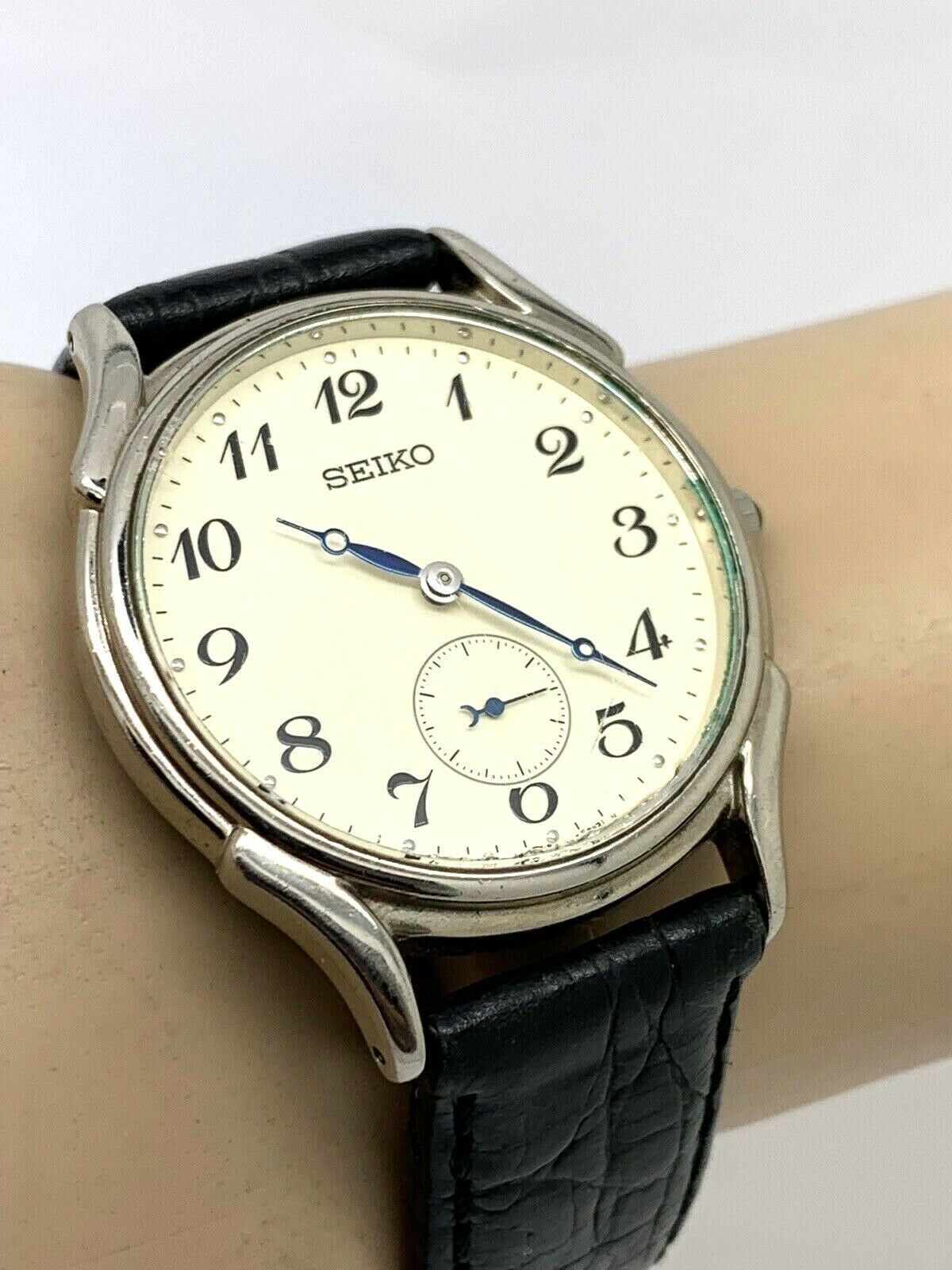 Seiko Vintage 7N07 9000 Quartz Men s Watch 35mm Sub Dial S