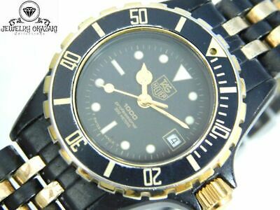 TAG HEUER 980.028N DATE WOMEN S GOLD BLACK VINTAGE WATCH SWISS