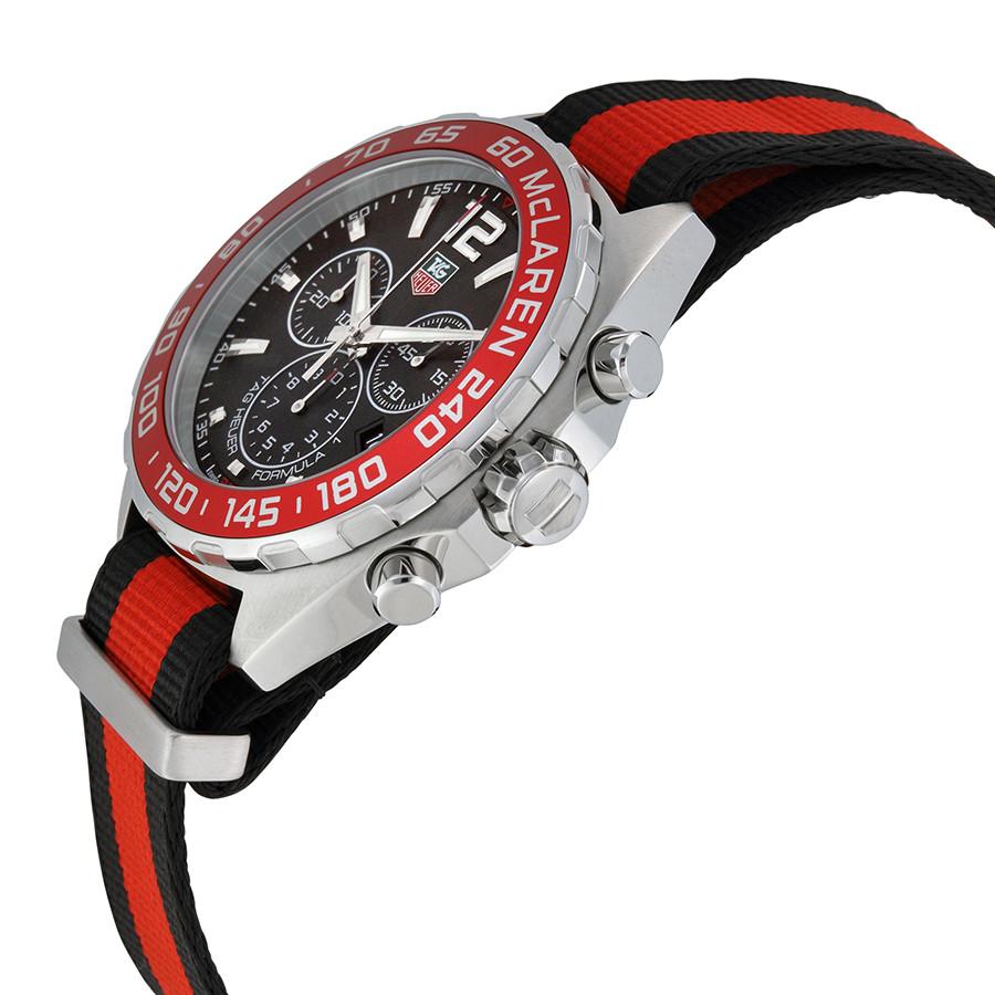 Tag Heuer Men S Caz1112 Fc8188 Formula One Chronograph Red Black Canvas Watch Watchcharts