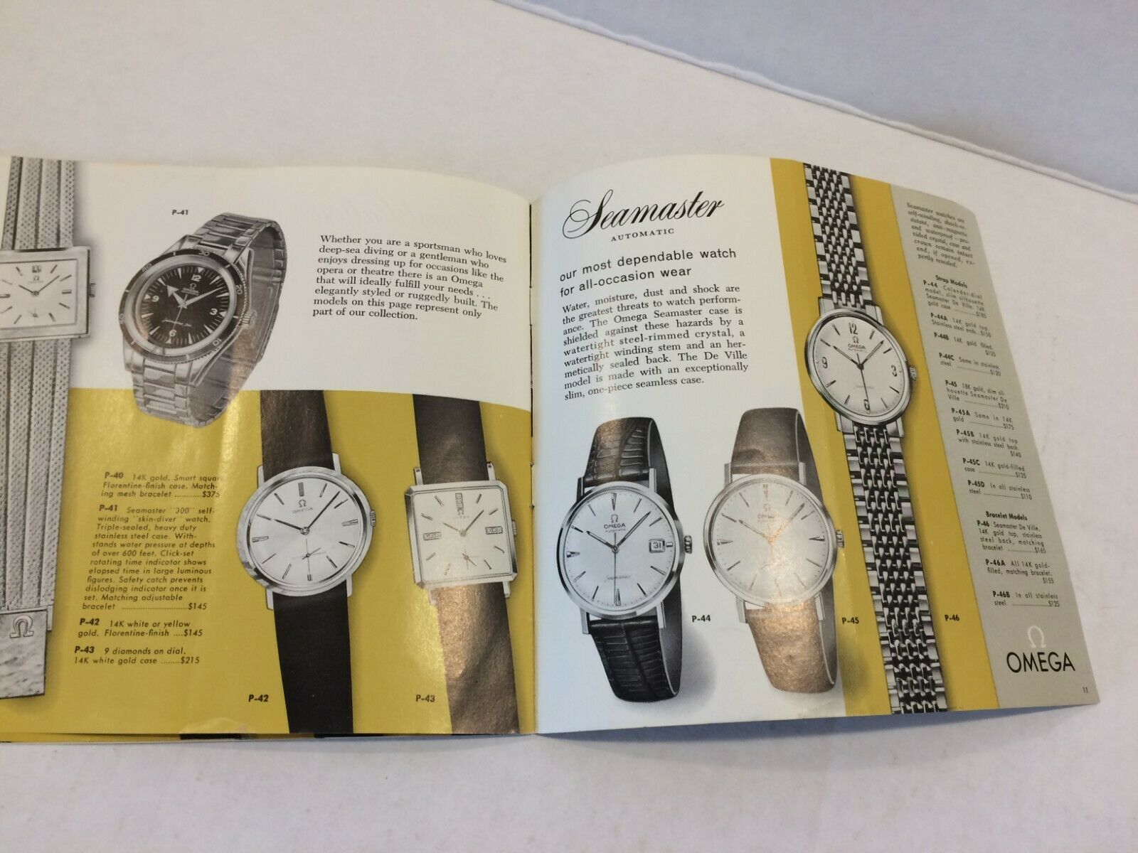 VINTAGE OMEGA Watch Price List Brochure Booklet 1940 1950s