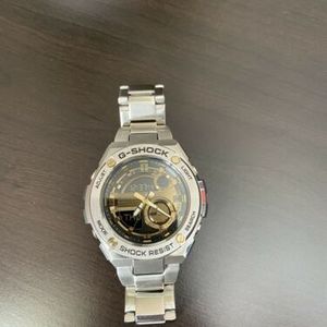 Casio Gst 210d 9a G Shock G Steel Wr World Time Black Silver Men S Watch Ana Dig Watchcharts