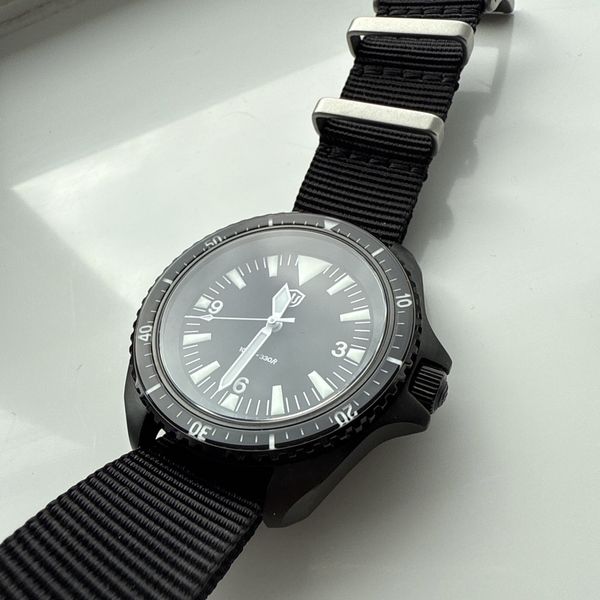 Watchdives WD1980 Quartz Watch, Limited Black PVD (homage To CWC SBS ...