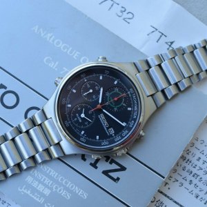 Serviced Vintage Seiko 7T42-6A10 SpeedMaster Chronograph Watch