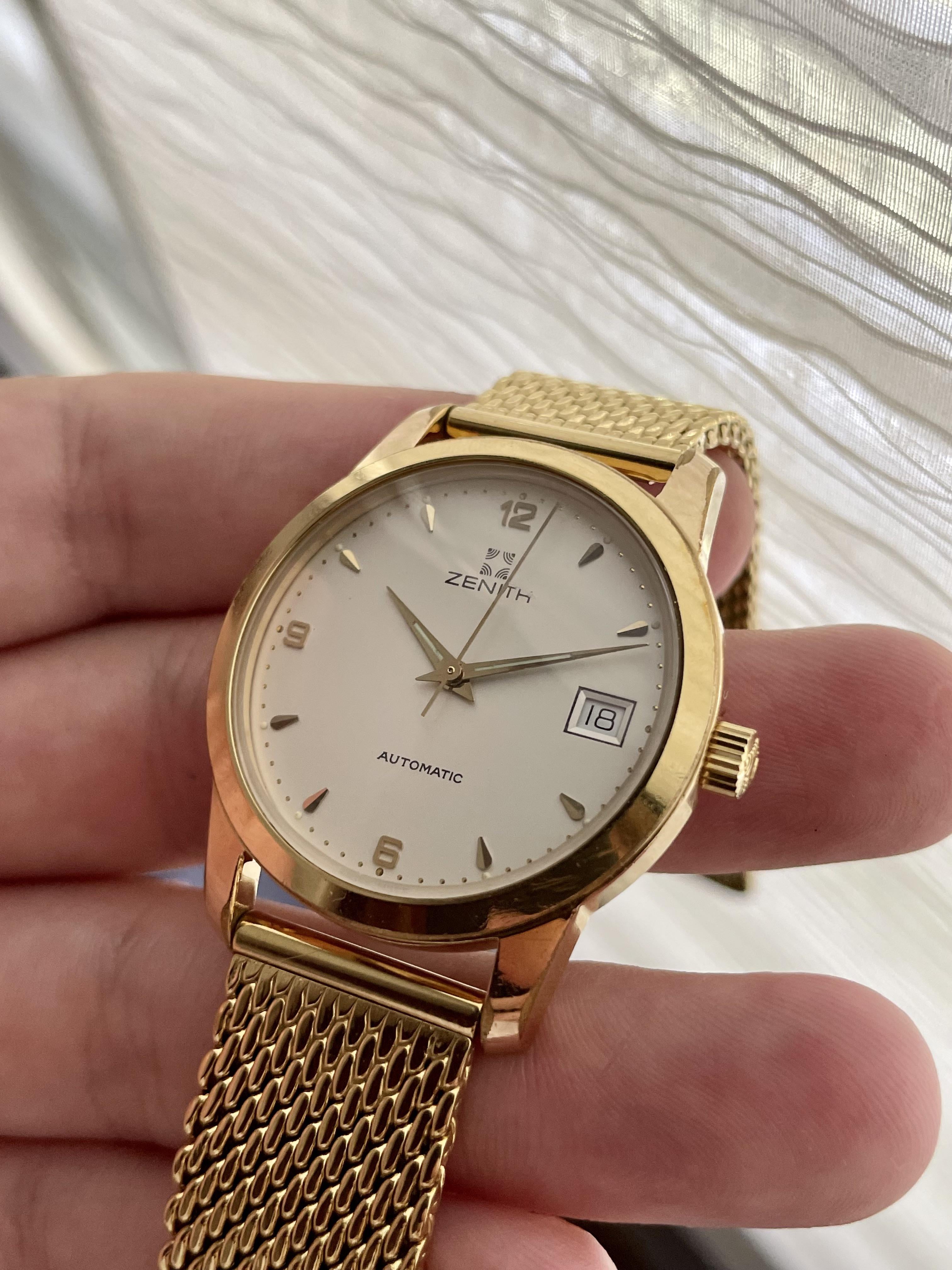 Zenith automatic gold clearance watch