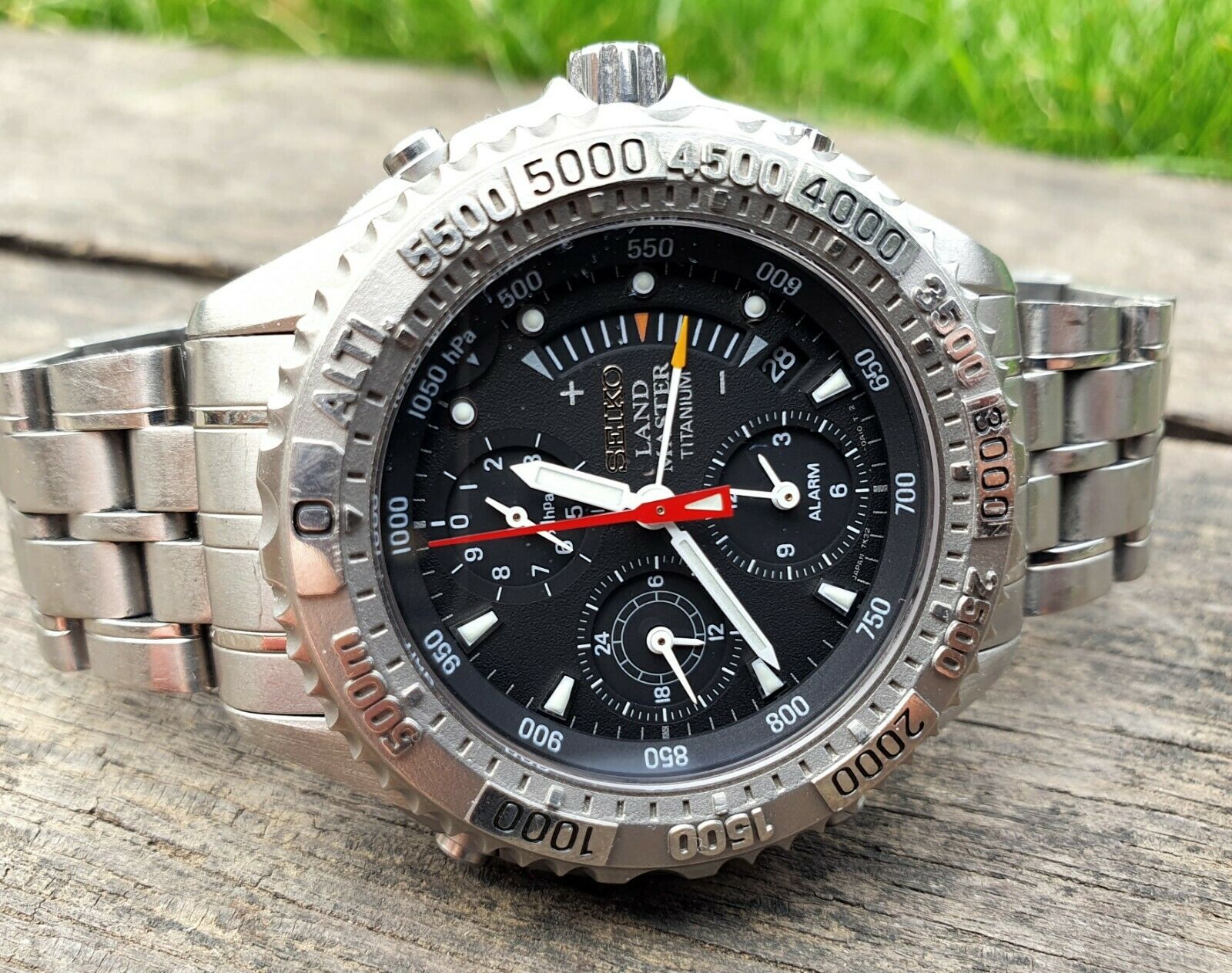 SEIKO 7K32 0A10 TITANIUM PROSPEX LANDMASTER SUMMITER BAROMETER