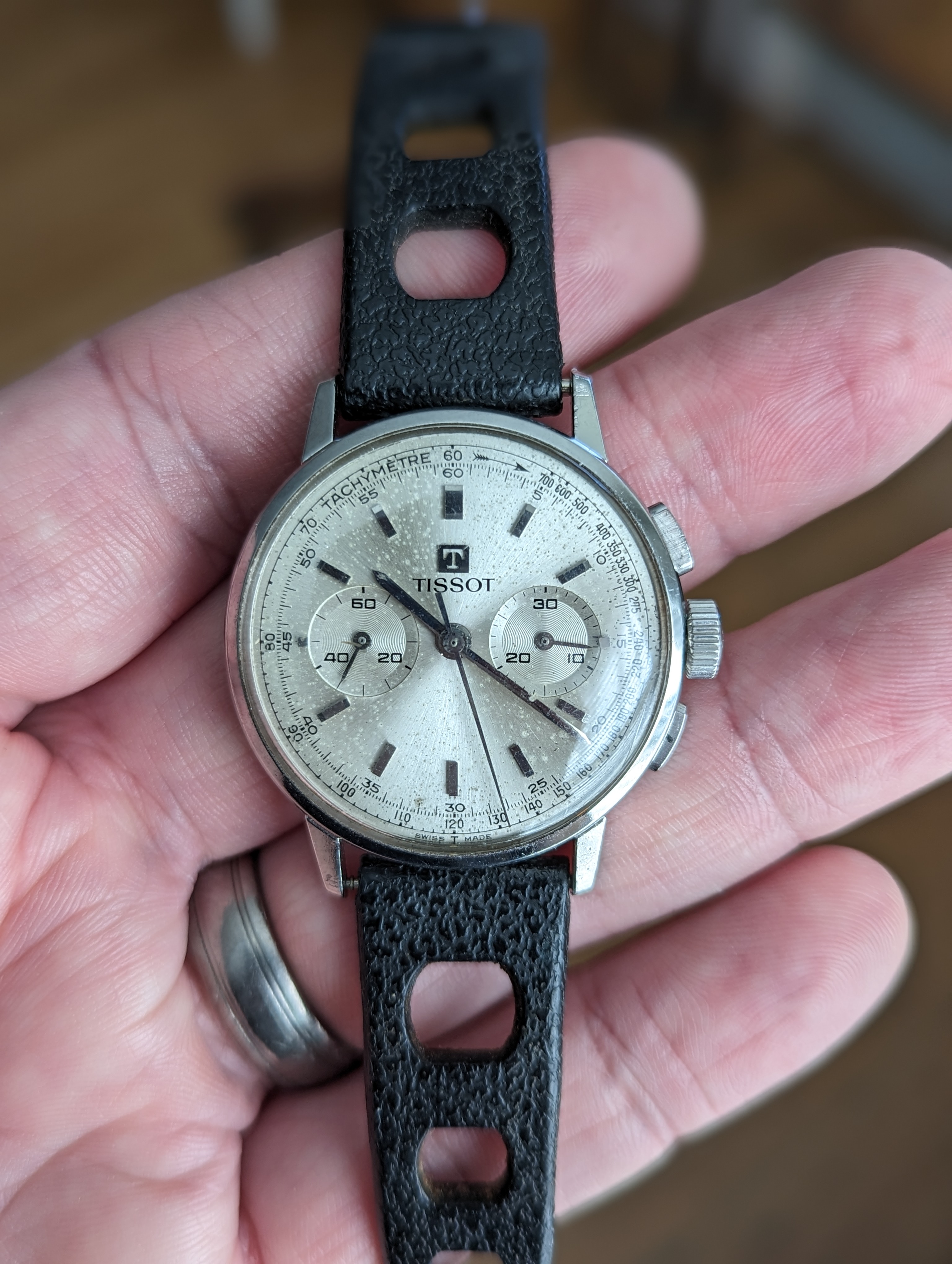 WTS Vintage Tissot Chronograph All Steel Lemania 1277