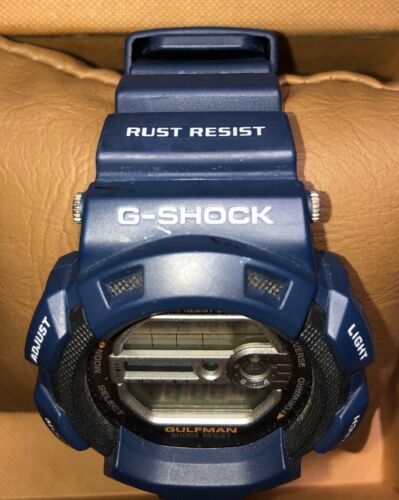 Casio G Shock Blue Gulfman Dual Illuminator Series Casio 3088 G