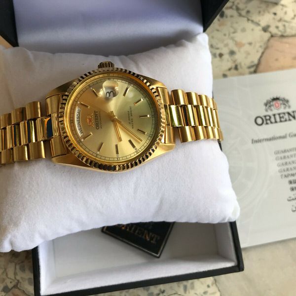 Orient President Day Date Automatic Gold dial Watch, Rare!! WatchCharts