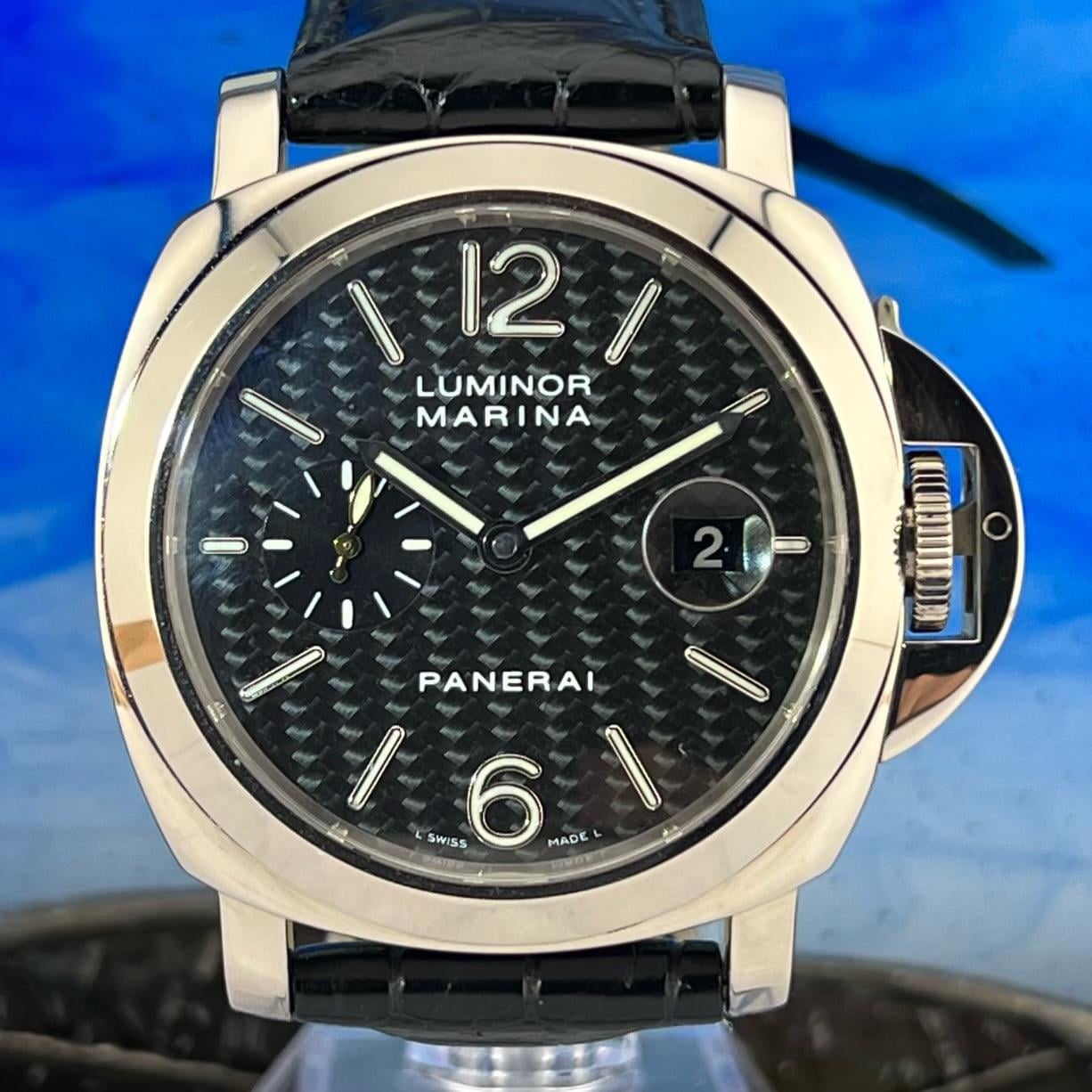 WTS Panerai PAM00180 Luminor Marina 18k White Gold Carbon Fiber