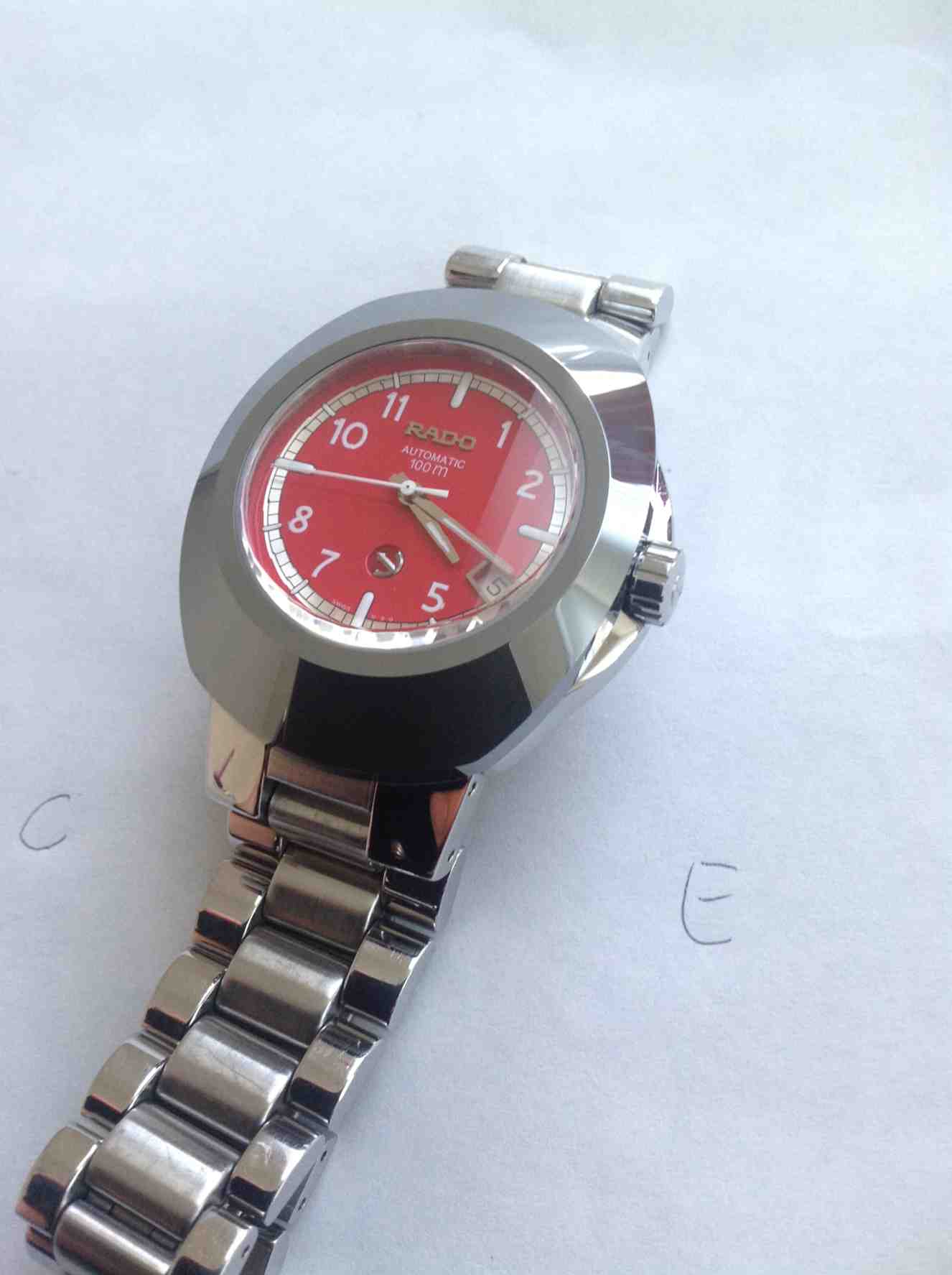 FS Rare Red Dial Rado Diastar XL Now at 550 WatchCharts Marketplace