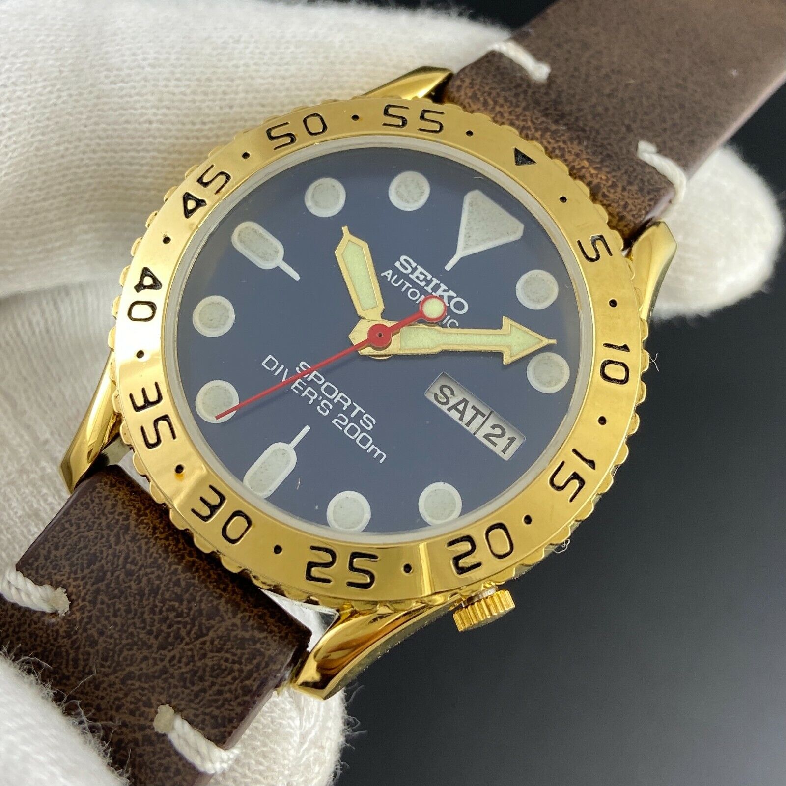 Vintage Seiko Automatic GP CAL. 6309 DAY DATE 17 Jewels Diver Look