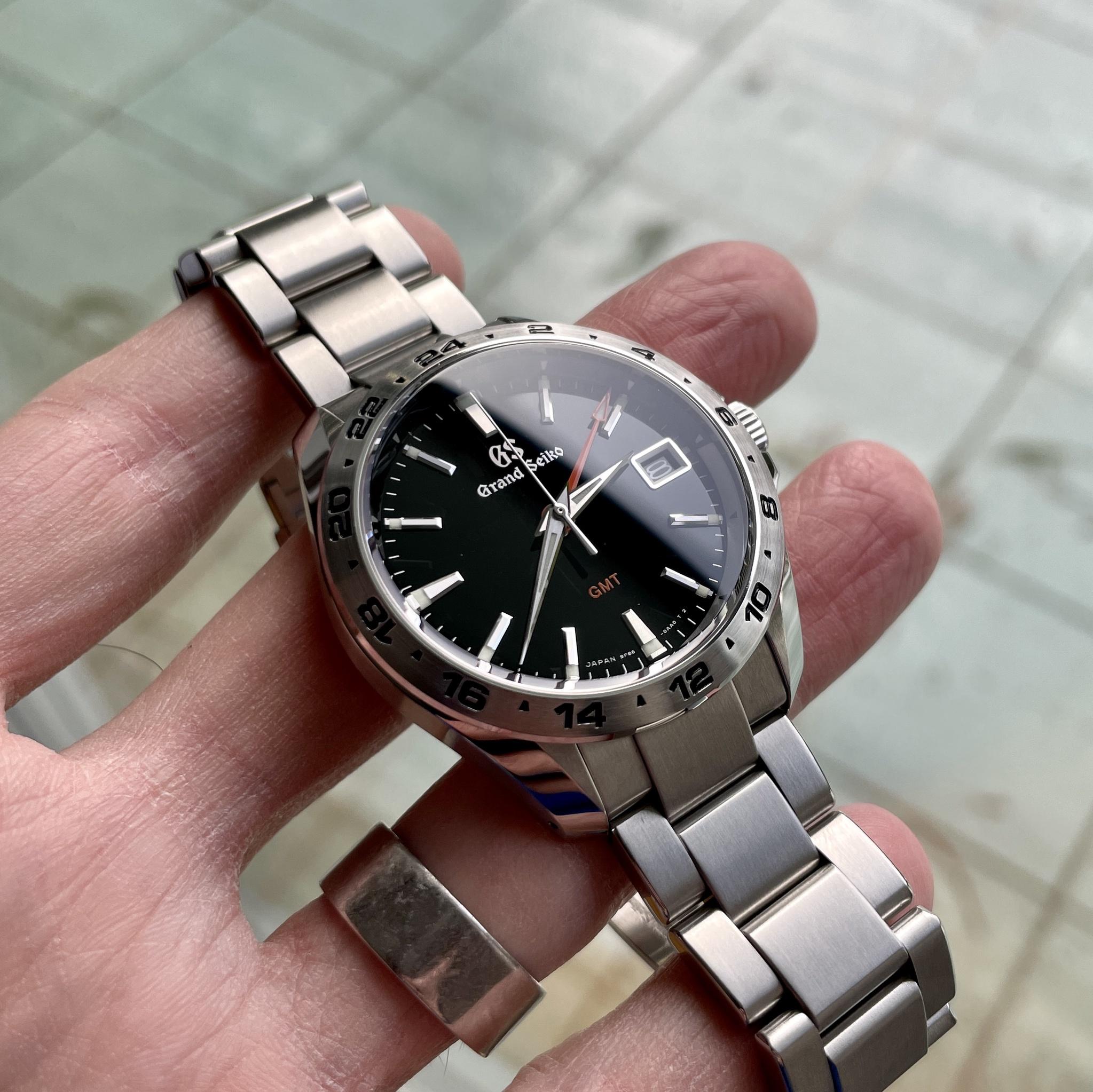 Grand seiko quartz gmt for online sale