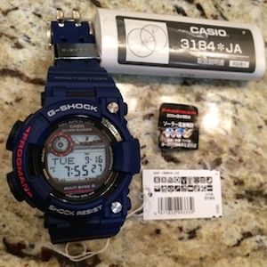 Fs Casio G Shock Frogman Gwf 1000nv 2jf Solar Multi Band 6 Men In Navy Watchcharts