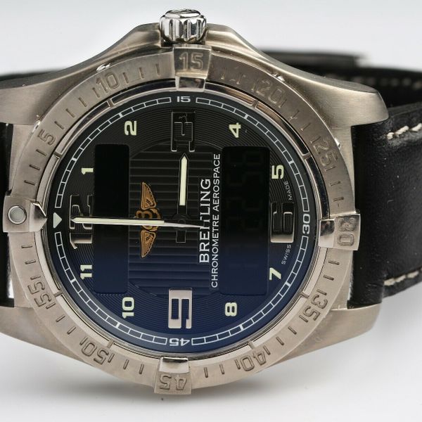Breitling Aerospace Advantage Ref E79362 Titanium Digital And Analog 