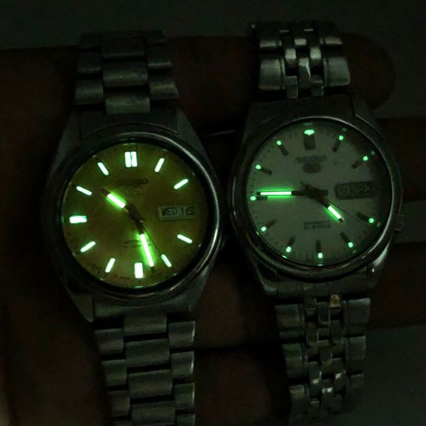 Aviator Broad Arrow Watch Hands For Seiko 7S26 Movement (White Lume) - Fits SKX007