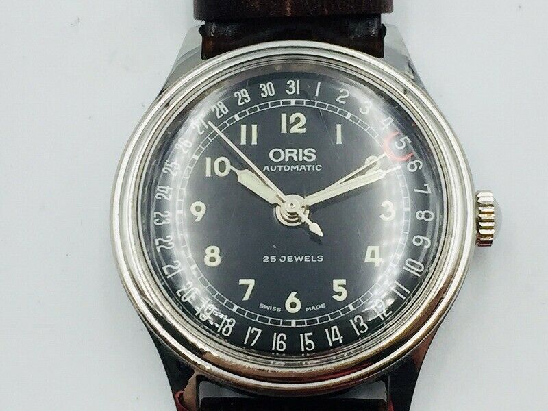 ORIS Watch 7478 654 Black Automatic St.Steel Pointer Date w Links