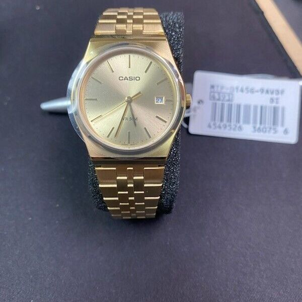 Orologio CASIO ref.MTP-B145G-9AVDF Uomo acciaio GOLD 34 mm WR con Data