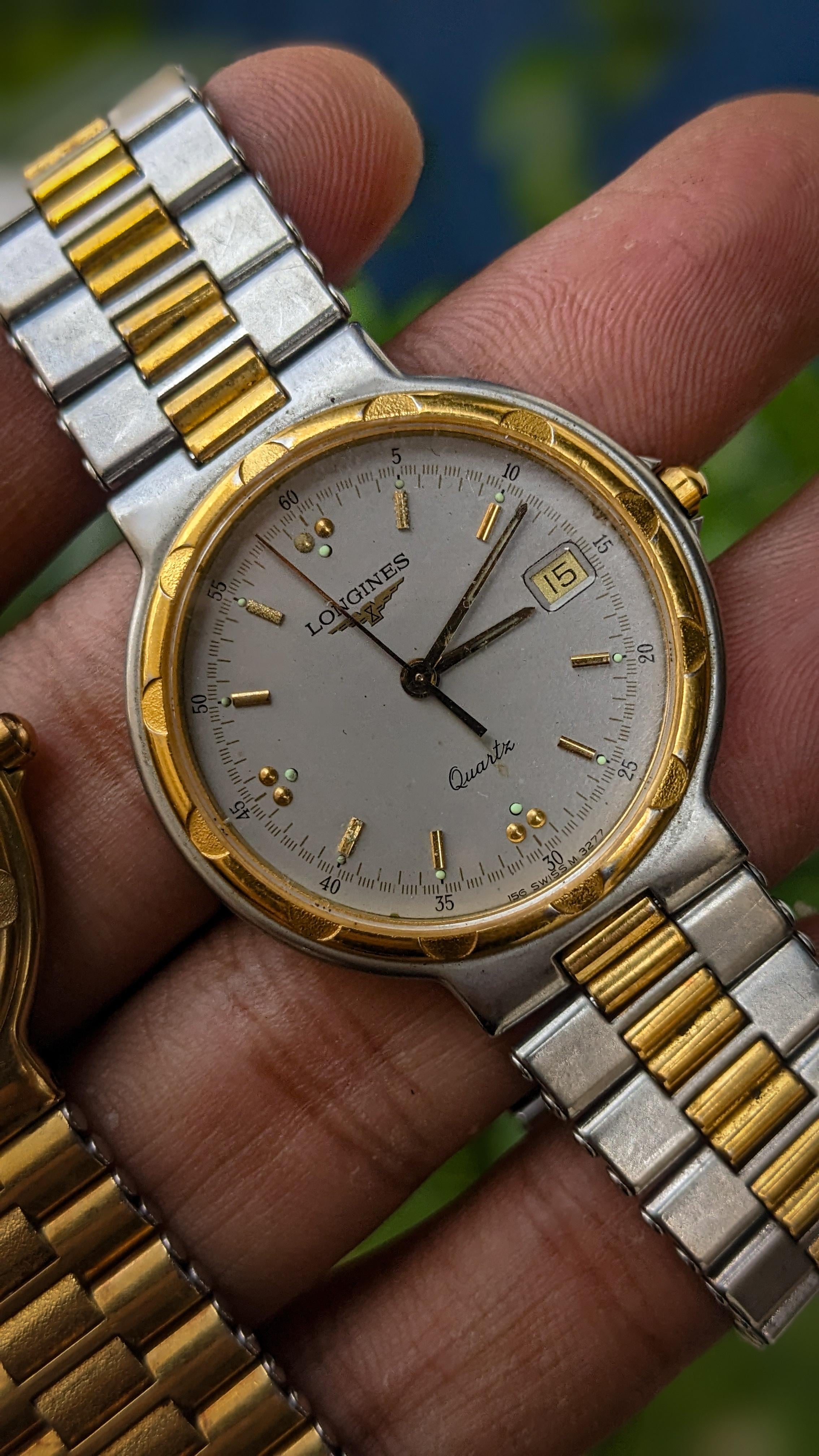 wts LONGINES CONQUESTS two tone and GOLD VINTAGE SWISS QUARTZ