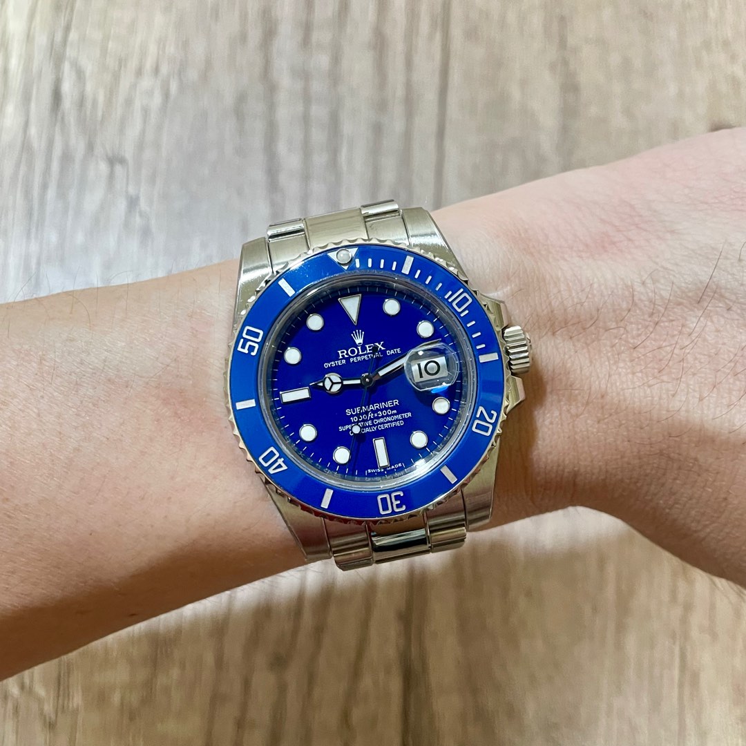 Rolex Submariner 116619LB with Box Paper SMURF WatchCharts