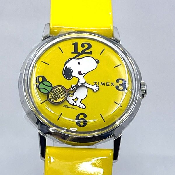 Timex Marlin® Hand-Wound x Snoopy Tennis Reissue 34mm Leather Strap ...