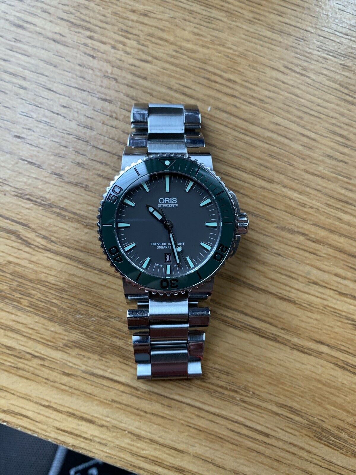 WTS Oris Aquis Grey Green 43mm Kermit Reduced to 775 WatchCharts