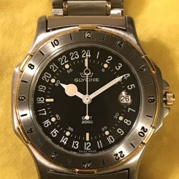 Vintage Two-Tone Glycine Falcon GMT 2000 24-hr Watch | WatchCharts