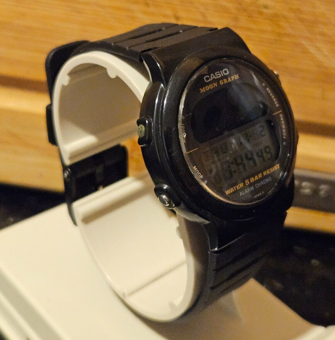 Boxed CASIO MOON GRAPH WATCH GMW-15 MADE IN JAPAN Vintage