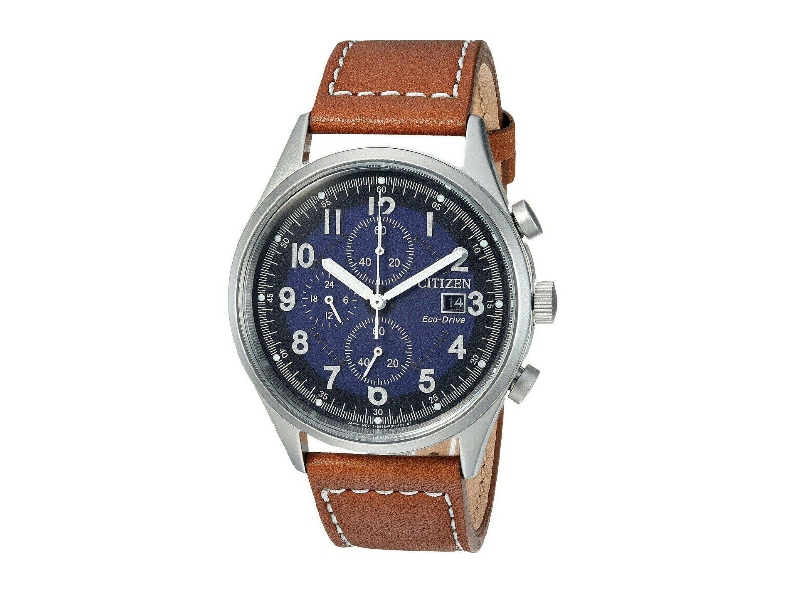 CITIZEN CA062105L Chandler EcoDrive Chronograph Brown Leather Quartz