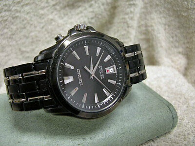 Seiko Perpetual Calendar 6A32 00T0 Black Anodized two tone case