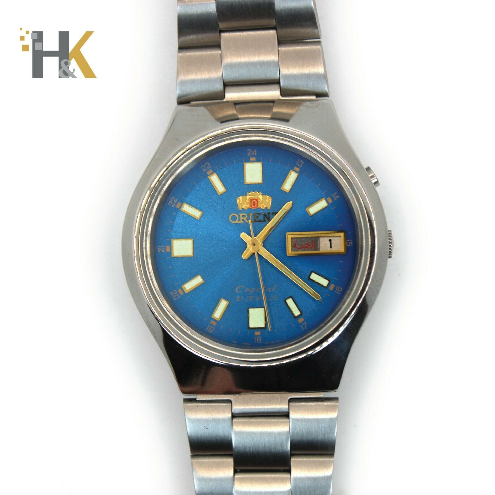 ORIENT 469KP3-80 CRYSTAL 21 Jewels Automatic Japan Watch New Old 