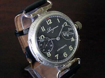 RARE 1930s LONGINES PILOT FLIEGER MILITARY WATCH FROM BEFORE WORLD