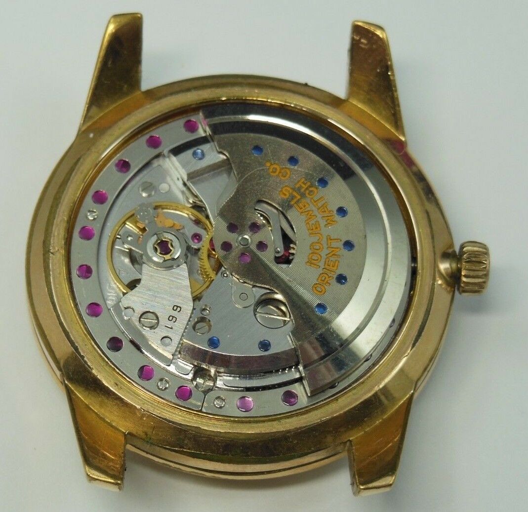 Vintage Orient Grand Prix 100 Jewels Triostat Date Watch For Parts