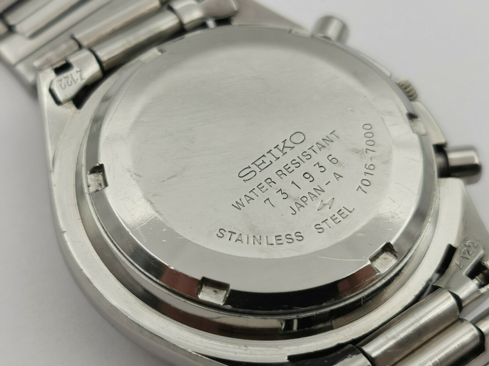 明出品 Vintage Seiko 7016-7000 Fly Back Chronograph Yellow Dial Cal 7016A