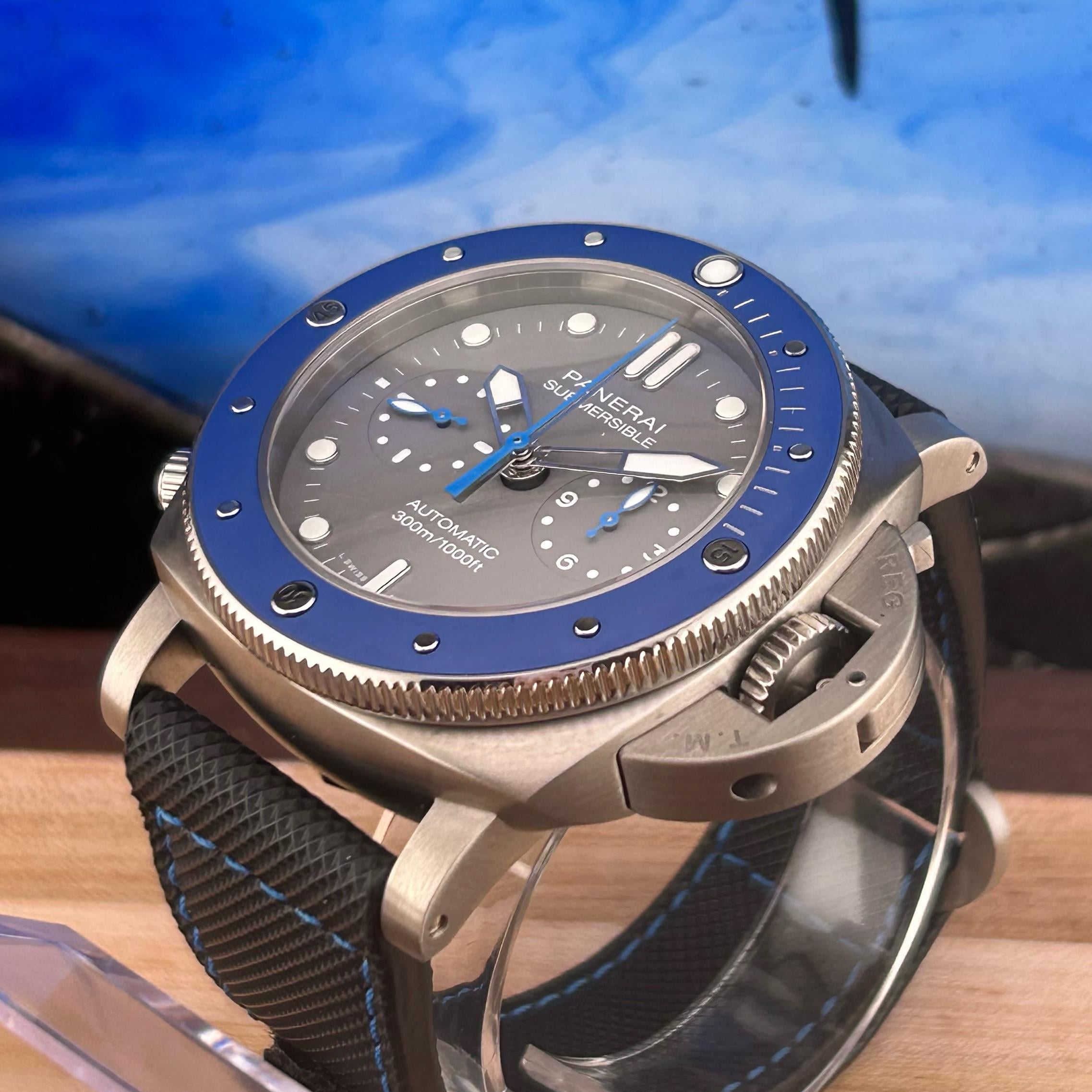 WTS Panerai PAM00982 Titanium Submersible 47mm Chrono Guillaume