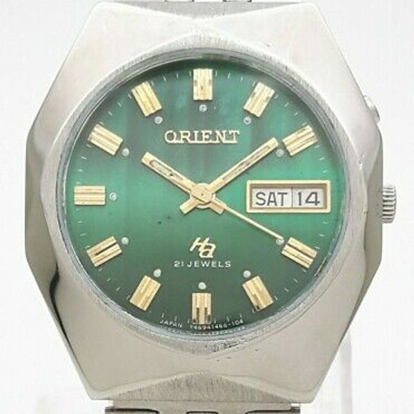 Vintage Orient Ha Hiace 21J Automatic Cal 46941 Kanji Day Japan
