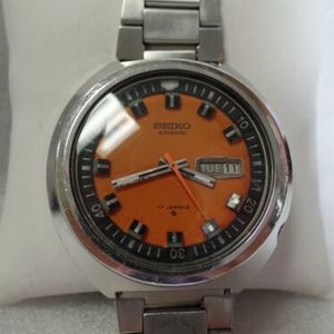 Seiko Sports Diver 6106-7107 Orange Dial Rotating Bezel | WatchCharts