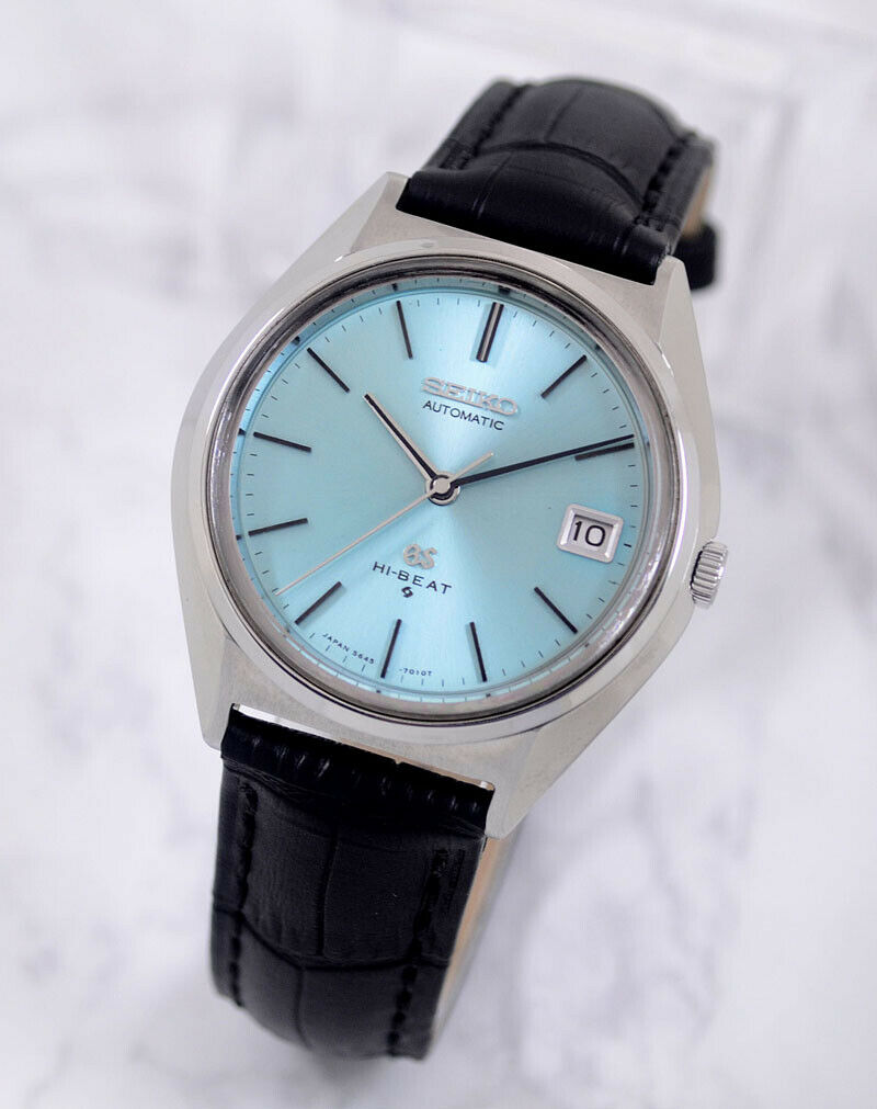 GRAND SEIKO GS HI-BEAT AUTO DATE 5645 7010 SKY BLUE DIAL
