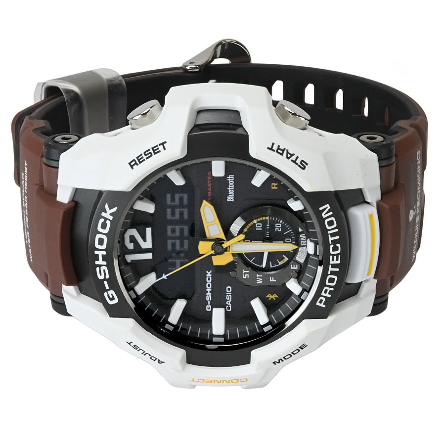 CASIO] Casio G-SHOCK GRAVITY MASTER GR-B100WLP-7AJR Bluetooth smartphone  link tough solar black / white / brown stainless steel resin band men's  watch [free shipping] [unused] [used] | WatchCharts