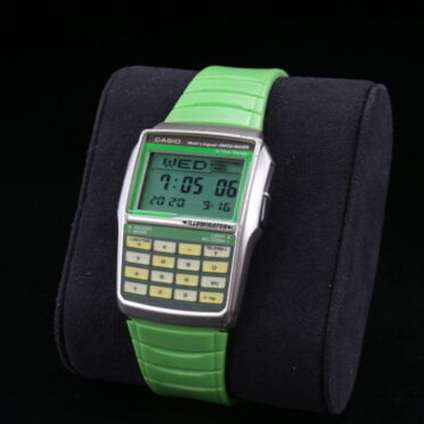 Vintage Rare color CASIO watch Data Bank Mondo Style '08 DBC-32C-3BJF Green | WatchCharts ...